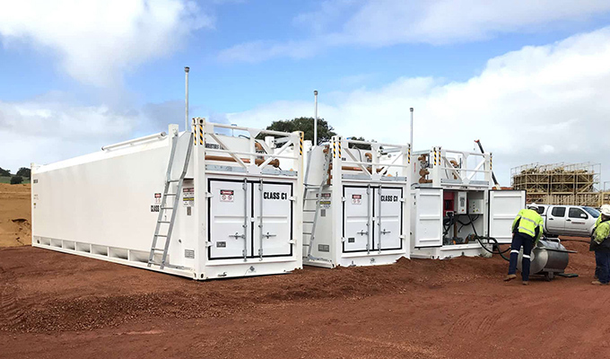 self-bunded fuel storage tank in mining industry